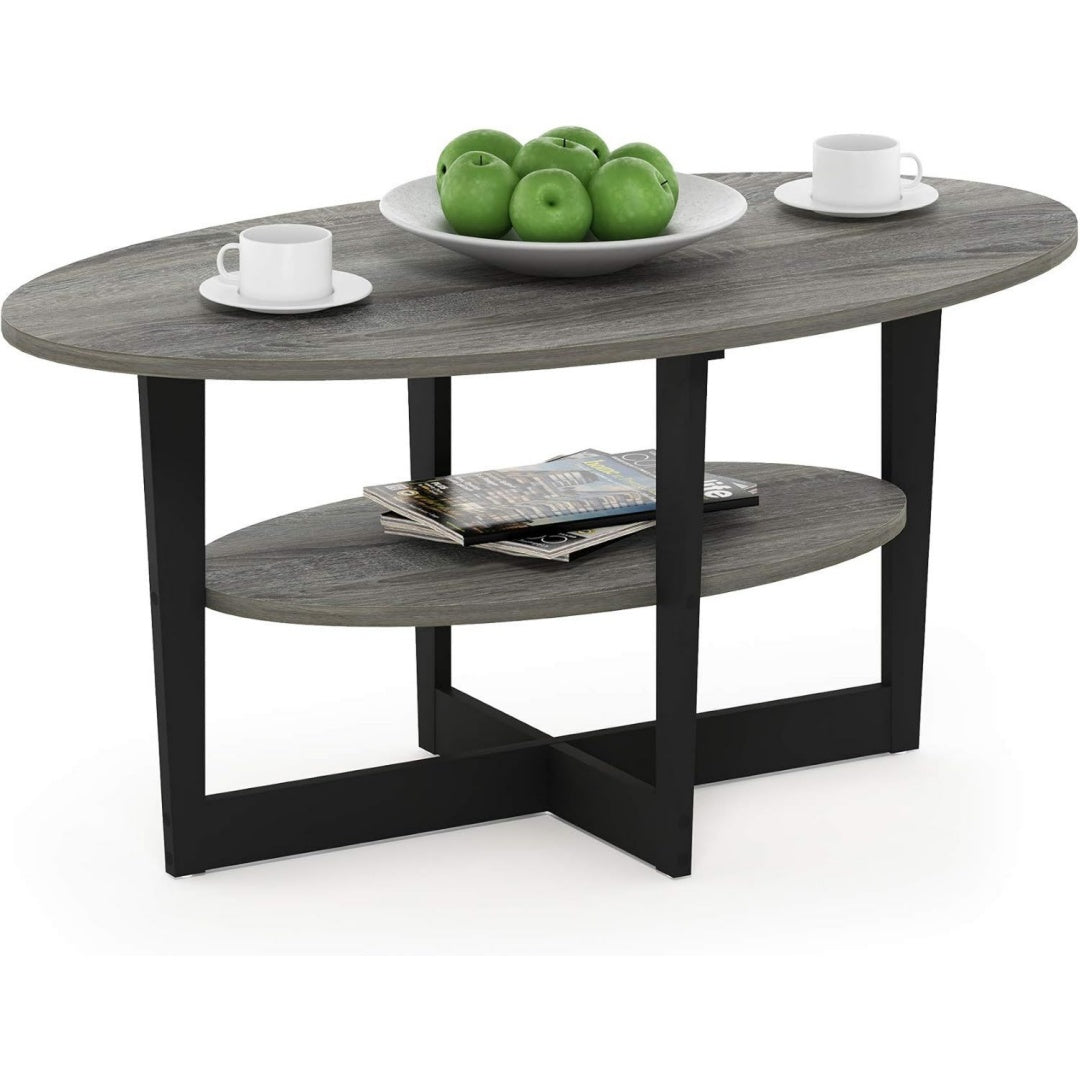 Table d'appoint gris en bois avec rangement