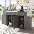 Ilot mobile gris, contemporain, espace organise