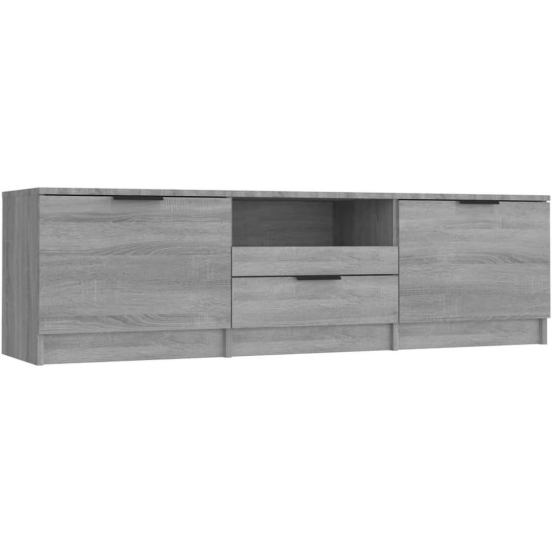 Meuble tele gris 140 cm, de rangement compact