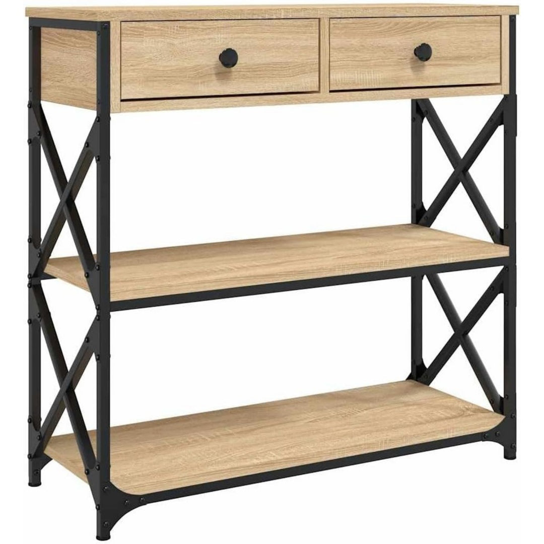 Console marron en bois d'ingenierie ideal pour salon