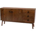 Buffet contemporain 3 tiroirs et 2 portes marron