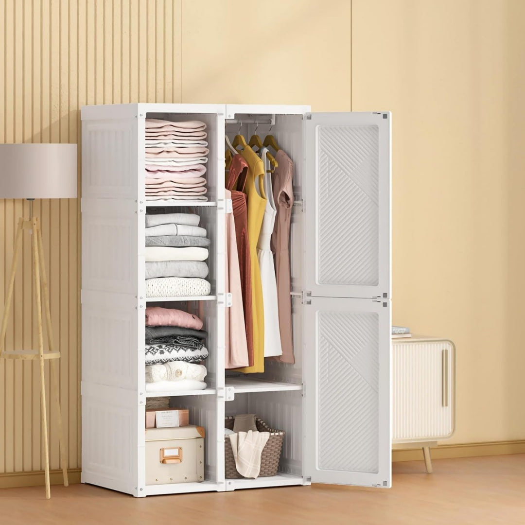 Armoire beige pratique 5 portes