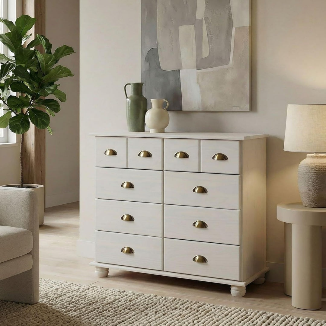 Commode en bois creme allure epuree