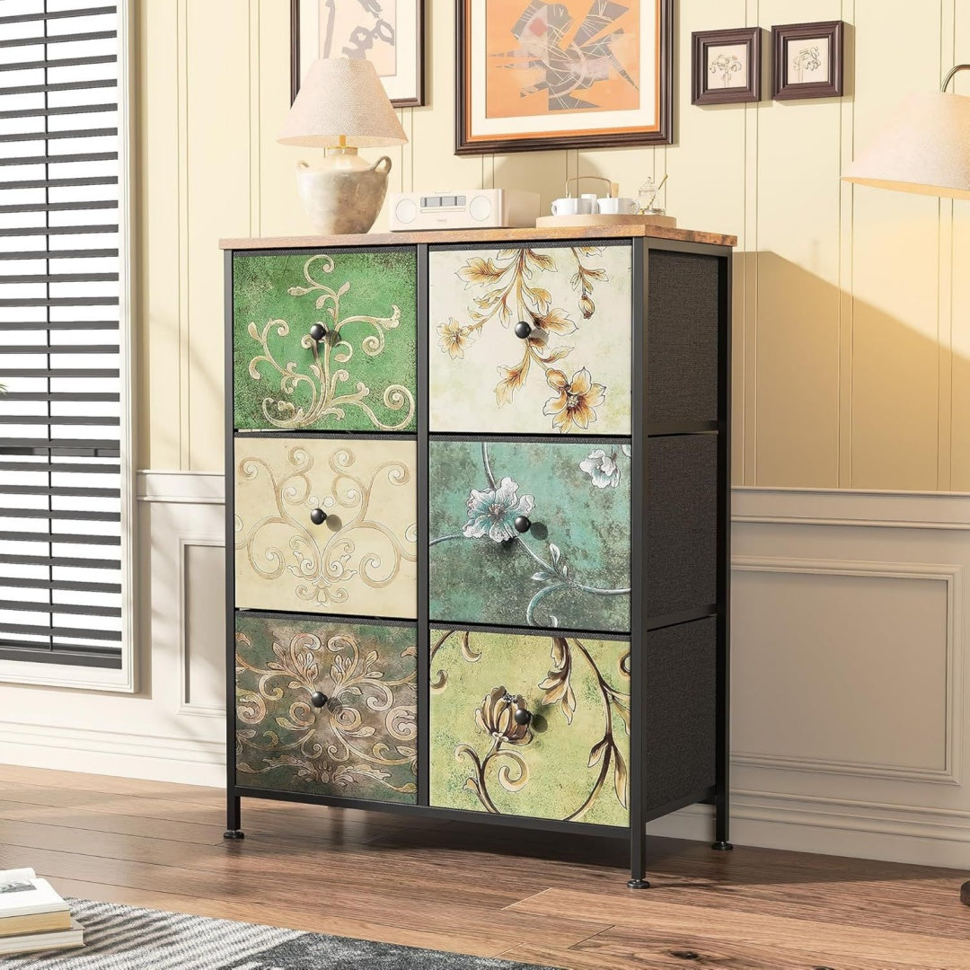 Commode aux lignes vintage creme