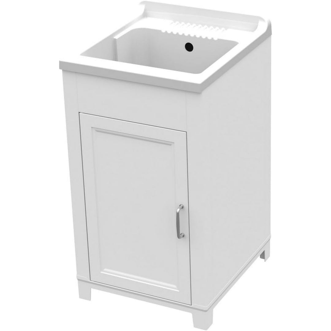 Colonne lavabo gris clair 50 cm, gain de place