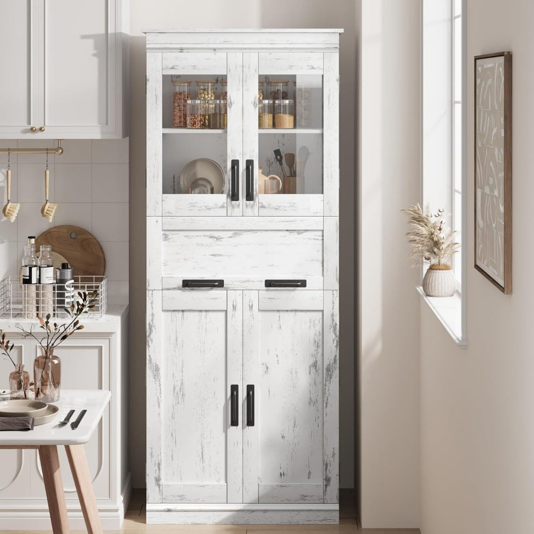 Meuble colonne en chene et MDF