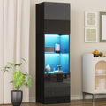 Armoire structure metallique 1 niche gris avec eclairage LED