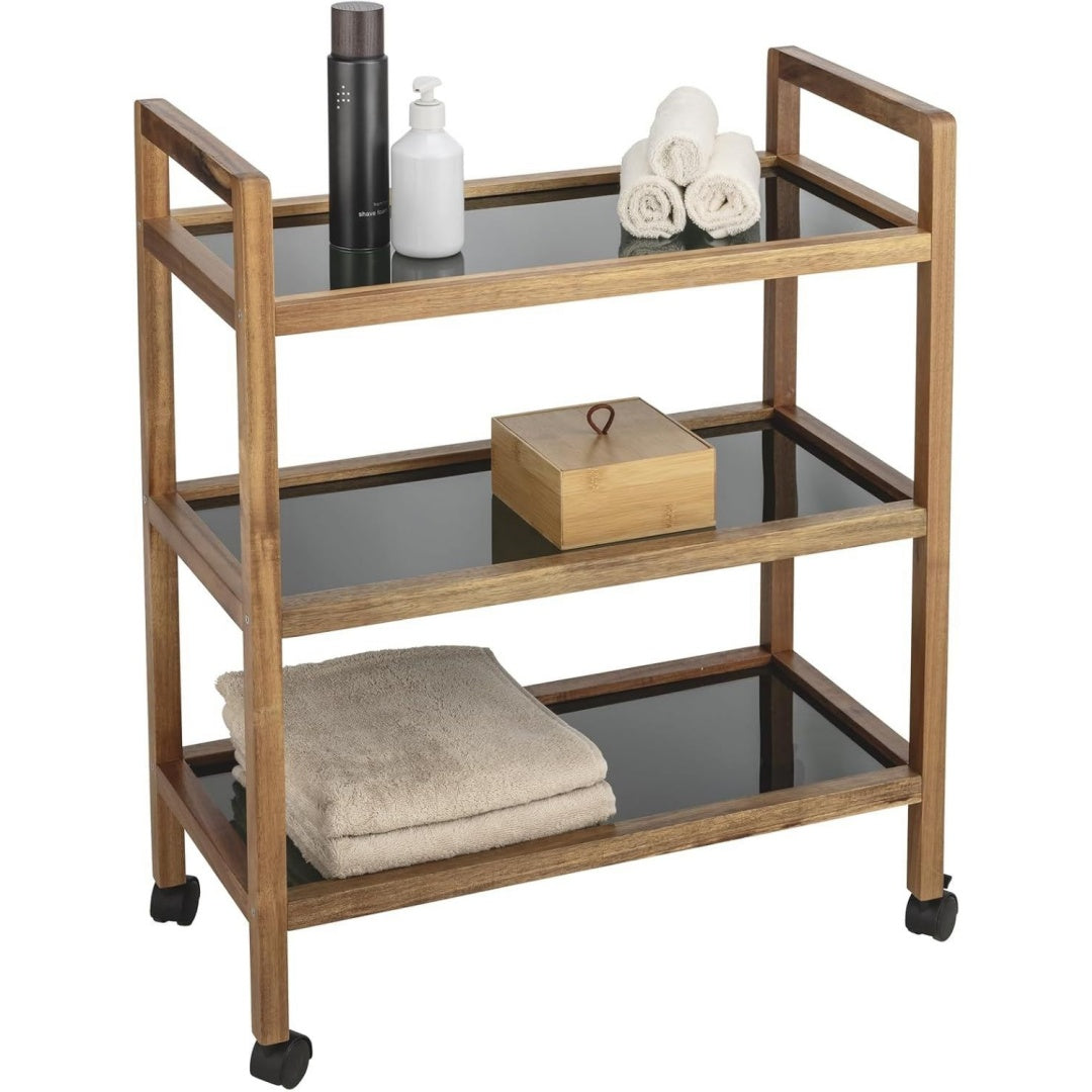 Alliance bois et metal, meuble bas marron style moderne