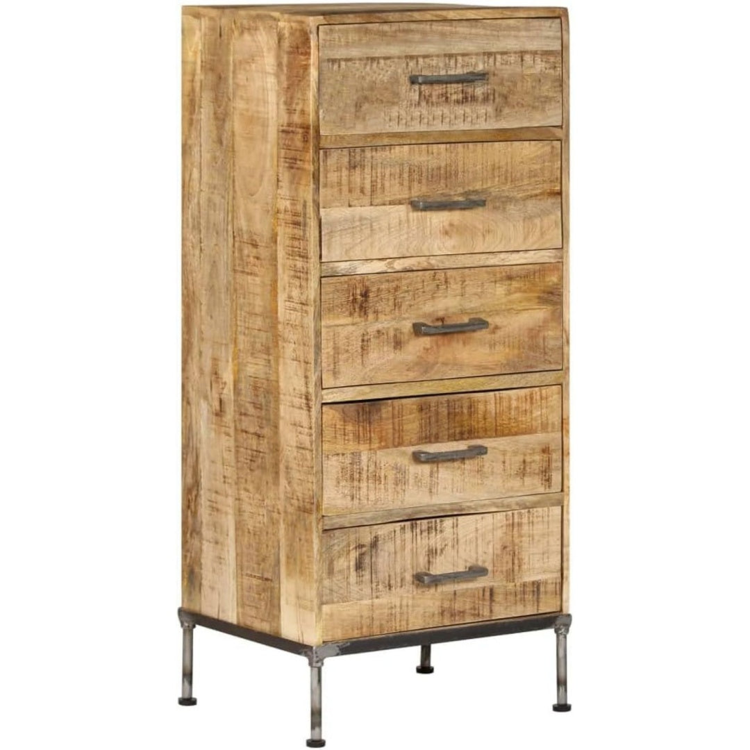 Commode laque brillant marron style industriel
