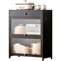 Rangement sur pied gris fonce pour la salle a manger