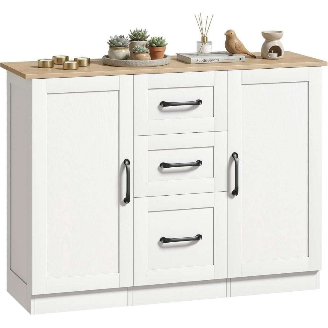 Buffet gris clair 110 cm, de style moderne