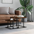 Tables gigognes gris finition chene