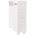 Astuce rangement pour bureau, colonne gris clair en bois
