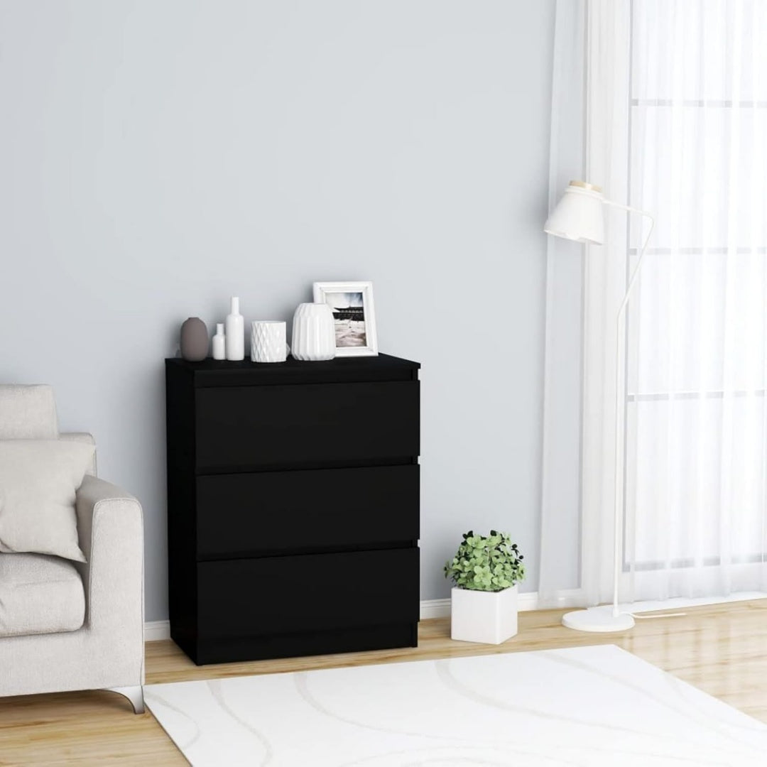 Gris buffet avec rangement, 3 tiroirs, structure metallique
