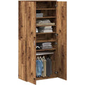 Idee bureau, rangement a chaussures marron en bois style rustique