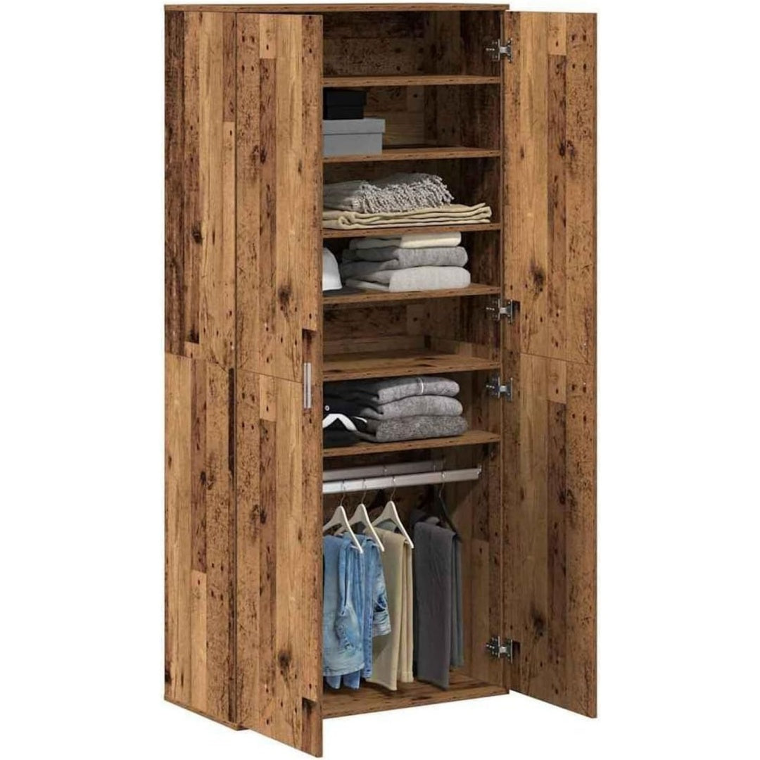 Idee bureau, rangement a chaussures marron en bois style rustique
