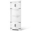 Rangement d'angle gris clair 4 portes 685 x 360 x 1710 mm