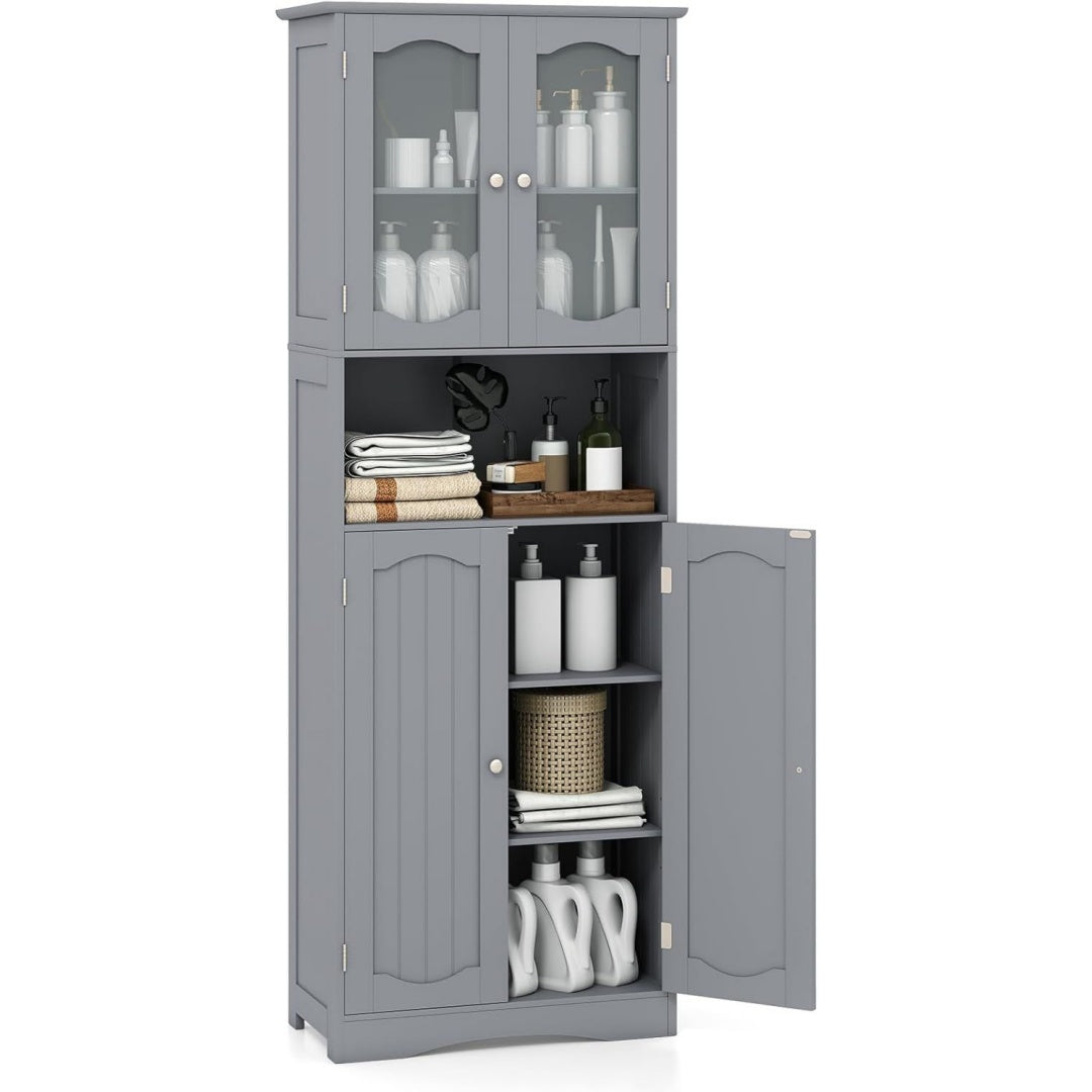 Colonne de rangement deco structure metallique gris pour le salon