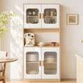 Buffet gris clair bois massif 800 cm, rangement style scandinave