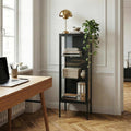 Grise vitrine, metal esprit rustique 116 x 34 x 30cm