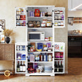 Buffet en chene gris, quatre portes, etageres modulables