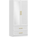 Garde-robe moderne gris clair 80 x 50 x 180 cm