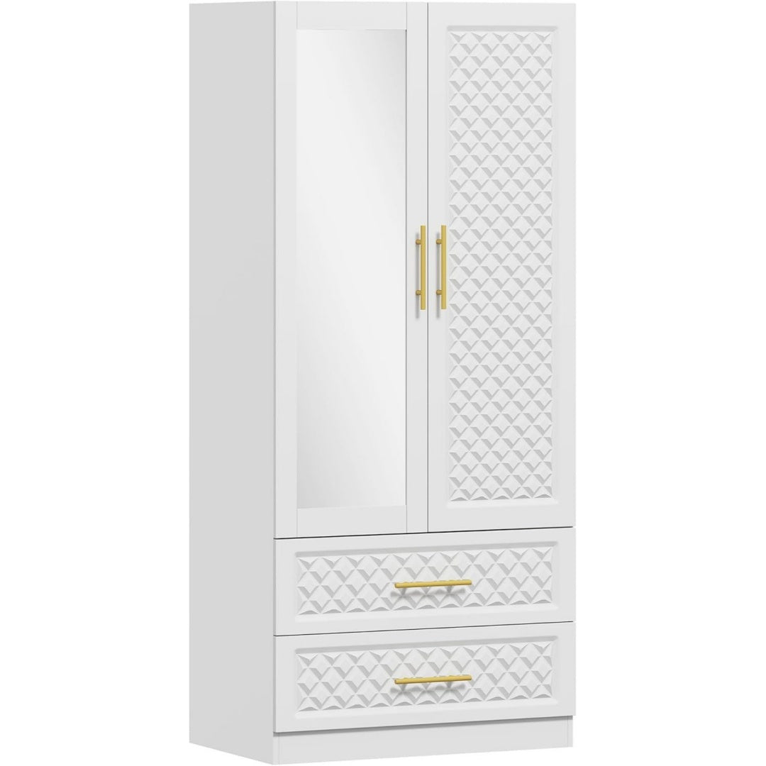 Garde-robe moderne gris clair 80 x 50 x 180 cm