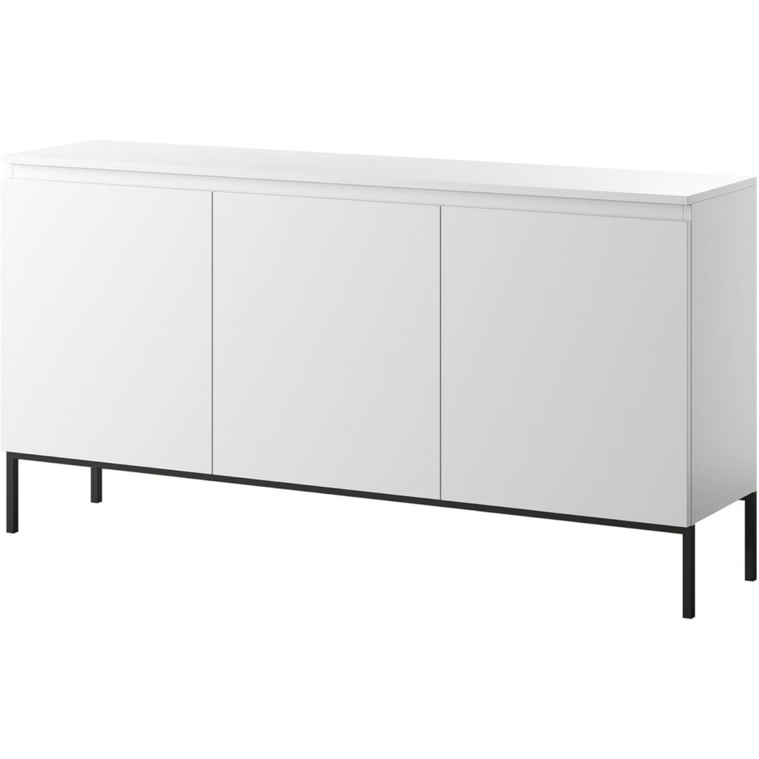 Commode gris clair contemporain 35 x 150 x 77 cm