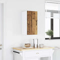 Armoire colonne en hevea gris clair, etageres modulables