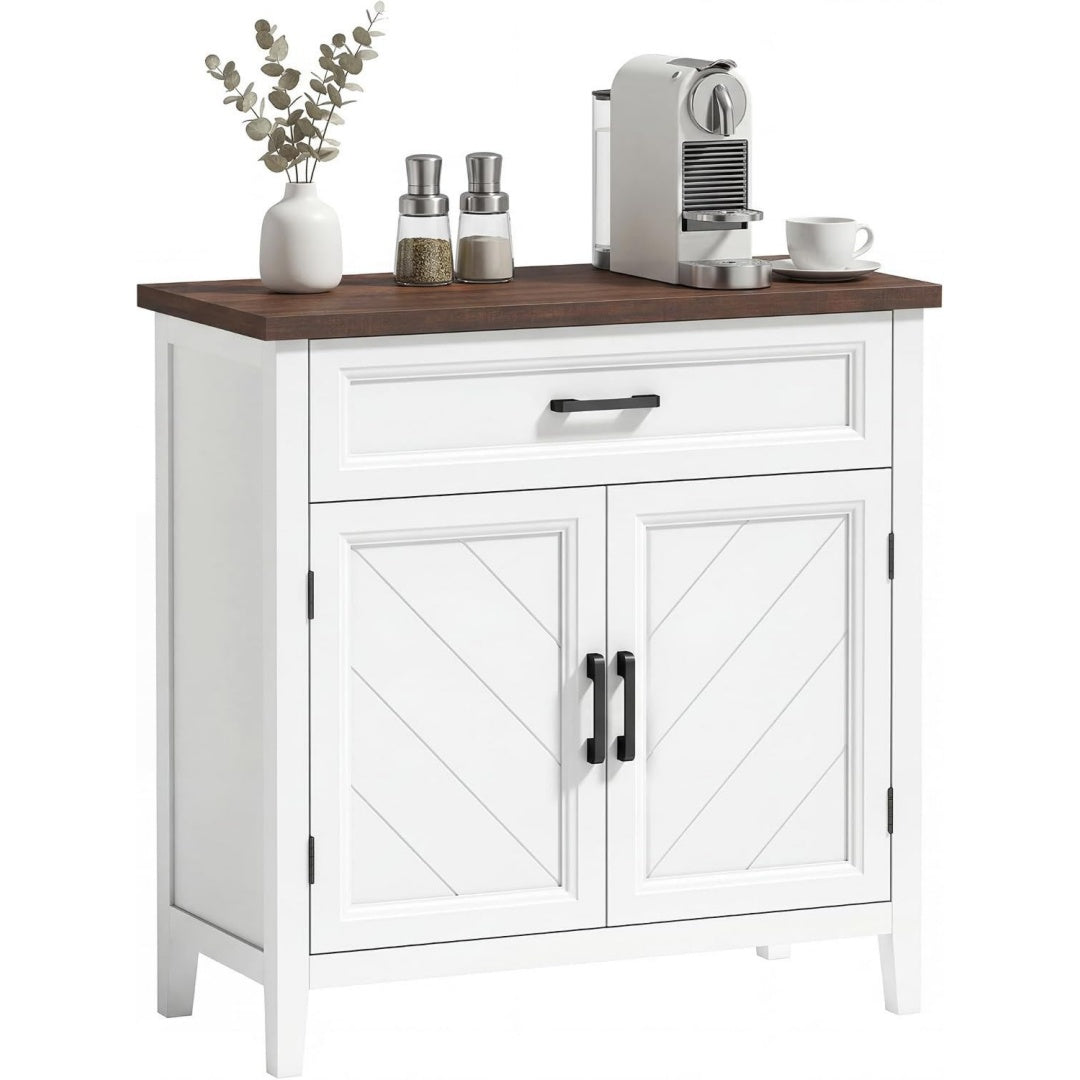 Enfilade gris clair bois ingenierie 76 cm, rangement style scandinave