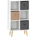 Commode en bois massif teinte gris