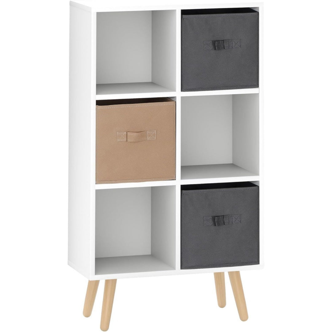 Commode en bois massif teinte gris