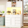 Buffet gris clair avec eclairage LED