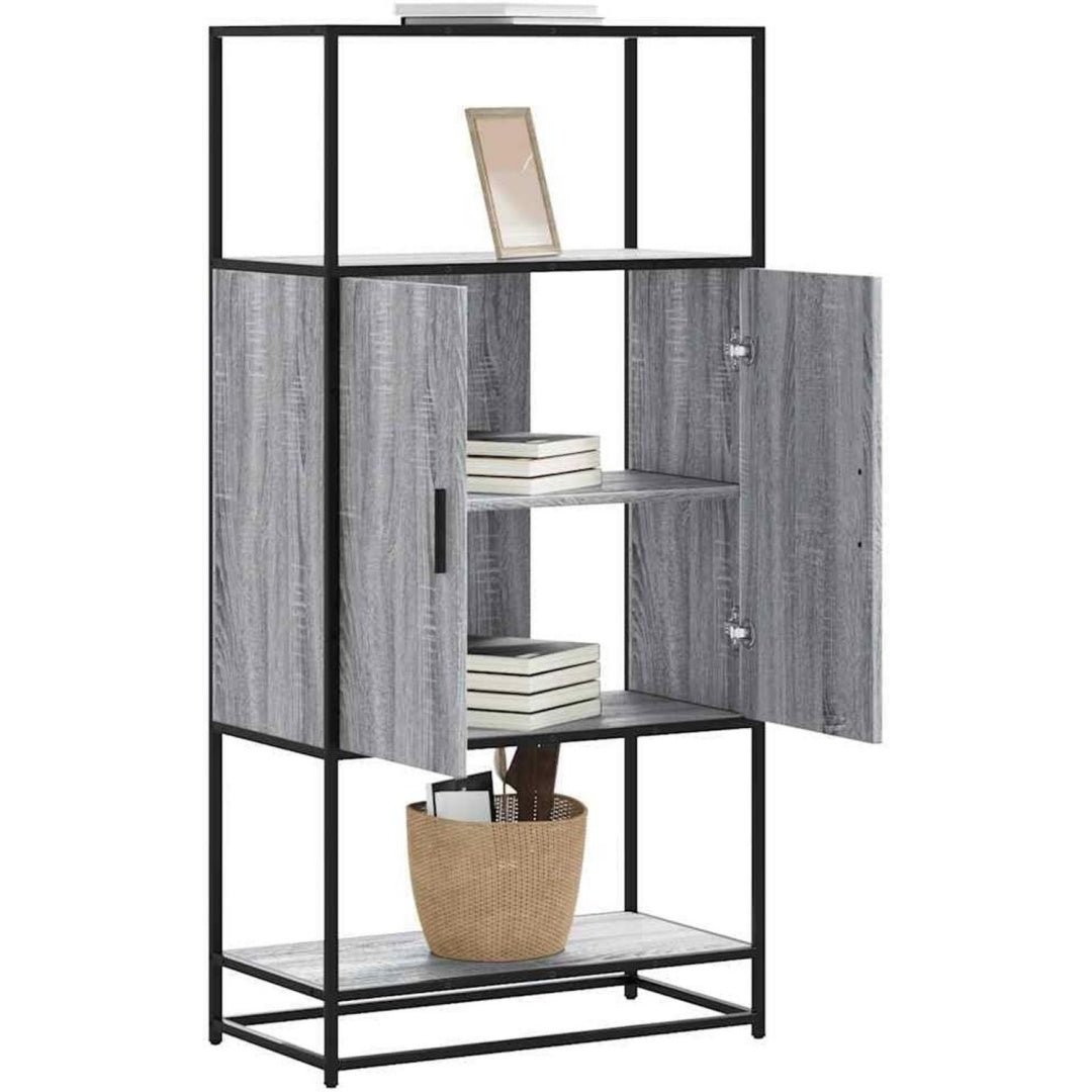 Buffet gris pour le bureau