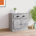 Buffet gris clair moderne effet beton 70 x 35.5 x 67.5 cm