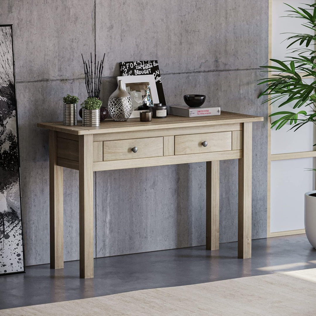 Console design contemporaine gris en bois