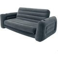 Canape convertible gris fonce tissu 231 cm, rangement esprit fermier